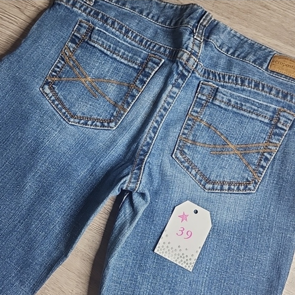 Aeropostale Medium Blue Women's Bootcut Jeans - Picture 9 of 12